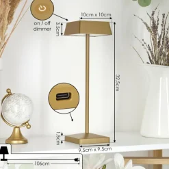 hofstein Lampe de table Algeraz LED Laiton, 1 lumière