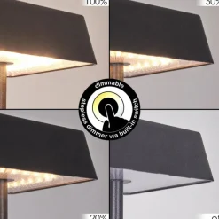 hofstein Lampe de table Algeraz LED Noir, 1 lumière