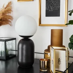 hofstein Lampe de table Alolas Gris, 1 lumière