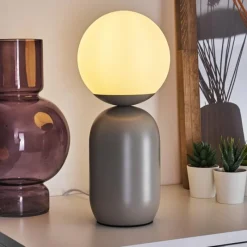 hofstein Lampe de table Alolas Gris, 1 lumière