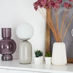 hofstein Lampe de table Alolas Gris, 1 lumière