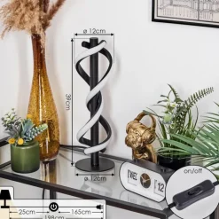 hofstein Lampe de table Alvarim LED Noir, 1 lumière