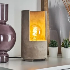 Lampes Vintages & Rétros-hofstein Lampe de table Amite Gris, 1 lumière