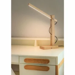 Luminaires Scandinaves-hofstein Lampe de table Anga LED Chrome, Écru, 1 lumière