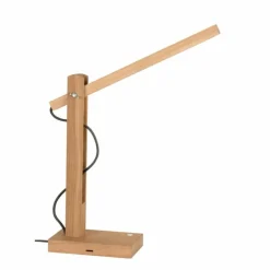 Luminaires Scandinaves-hofstein Lampe de table Anga LED Chrome, Écru, 1 lumière