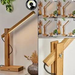 Luminaires Scandinaves-hofstein Lampe de table Anga LED Chrome, Écru, 1 lumière