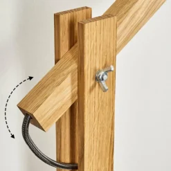 Luminaires Scandinaves-hofstein Lampe de table Anga LED Chrome, Écru, 1 lumière