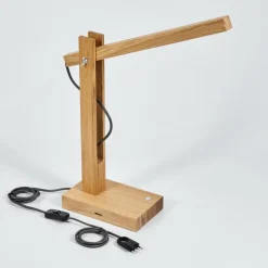 Luminaires Scandinaves-hofstein Lampe de table Anga LED Chrome, Écru, 1 lumière