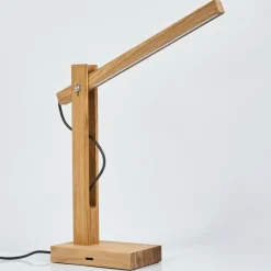 Luminaires Scandinaves-hofstein Lampe de table Anga LED Chrome, Écru, 1 lumière