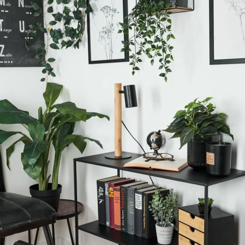 Luminaires Scandinaves-hofstein Lampe de table Arbrentin Écru, Noir, 1 lumière