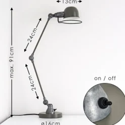 hofstein Lampe de table Arild Vert, Argenté, 1 lumière