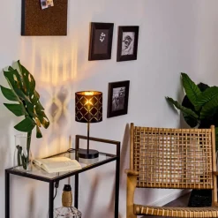 Lampes En Tissu-hofstein Lampe de table Arnoya Noir, 1 lumière