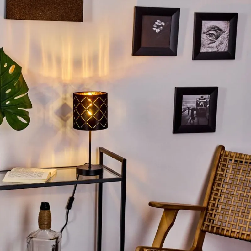 Lampes En Tissu-hofstein Lampe de table Arnoya Noir, 1 lumière