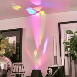 hofstein Lampe de table Atabueira LED Noir, 1 lumière, Changeur de couleurs