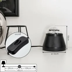 hofstein Lampe de table Atabueira LED Noir, 1 lumière, Changeur de couleurs