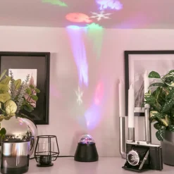 hofstein Lampe de table Atabueira LED Noir, 1 lumière, Changeur de couleurs