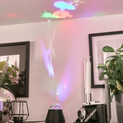 hofstein Lampe de table Atabueira LED Noir, 1 lumière, Changeur de couleurs