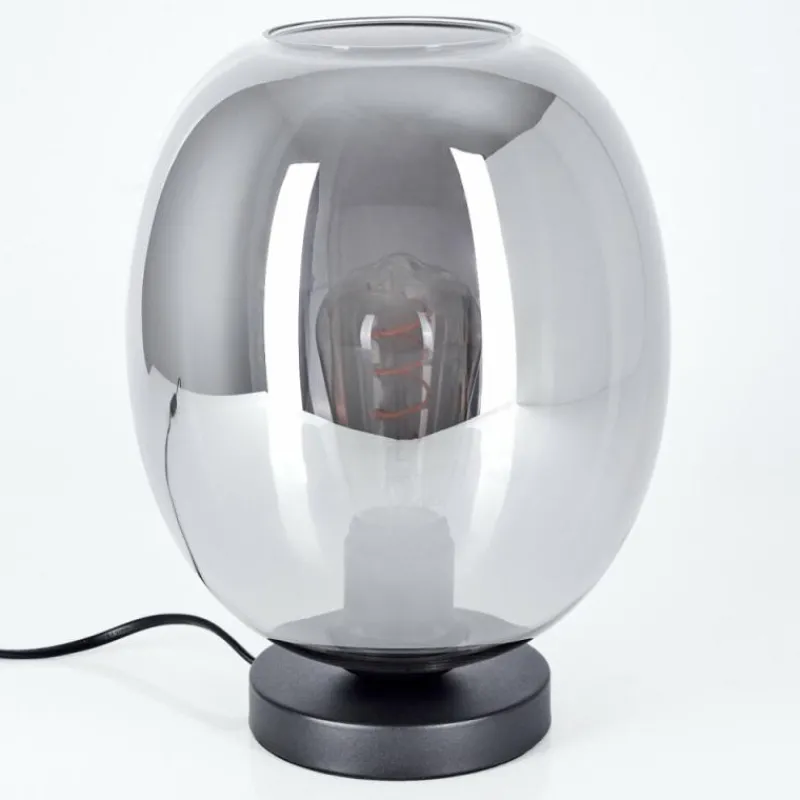 Suspension Verre Fumé-hofstein Lampe de table Augicourt Noir, 1 lumière