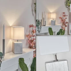 Lampes En Tissu-hofstein Lampe de table Aveleda Chrome, Argenté, 1 lumière