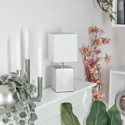 Lampes En Tissu-hofstein Lampe de table Aveleda Chrome, Argenté, 1 lumière