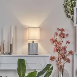 Lampes En Tissu-hofstein Lampe de table Aveleda Chrome, Argenté, 1 lumière