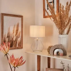 Lampes En Tissu-hofstein Lampe de table Avon Blanc, 1 lumière