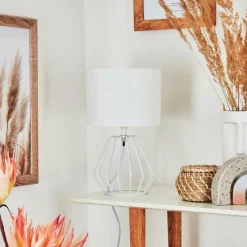 Lampes En Tissu-hofstein Lampe de table Avon Blanc, 1 lumière