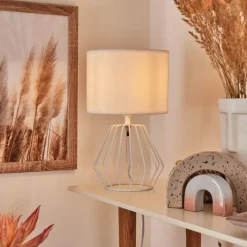 Lampes En Tissu-hofstein Lampe de table Avon Blanc, 1 lumière