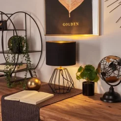 Lampes En Tissu-hofstein Lampe de table Avon Noir, 1 lumière