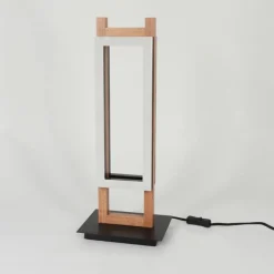hofstein Lampe de table Ayajasco LED Couleur bois, Noir, 1 lumière