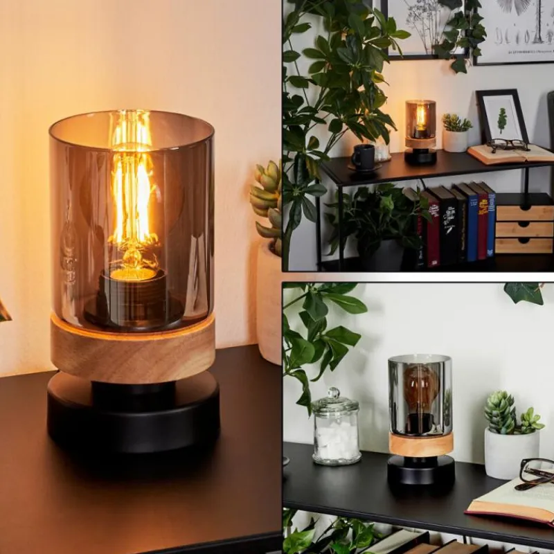 Suspension Verre Fumé-hofstein Lampe de table Azinhalinho Écru, Noir, 1 lumière