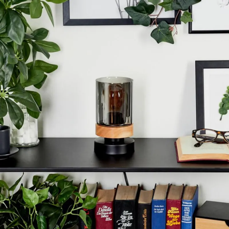 Suspension Verre Fumé-hofstein Lampe de table Azinhalinho Écru, Noir, 1 lumière