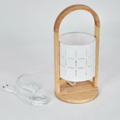 Lampes En Tissu-hofstein Lampe de table Aztec Écru, 1 lumière