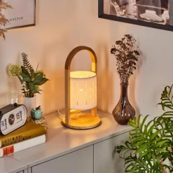 Lampes En Tissu-hofstein Lampe de table Aztec Écru, 1 lumière