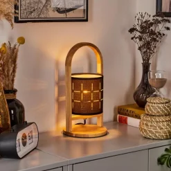 Lampes En Tissu-hofstein Lampe de table Aztec Écru, 1 lumière