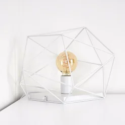 Lampes Industrielles-hofstein Lampe de table Babol Blanc, 1 lumière