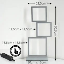 hofstein Lampe de table Bacolod LED Aluminium, 1 lumière* Lampadaires Et Lampes Sur Pied