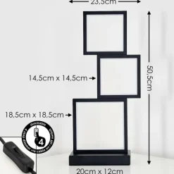 hofstein Lampe de table Bacolod LED Noir, 1 lumière* Lampes À Poser