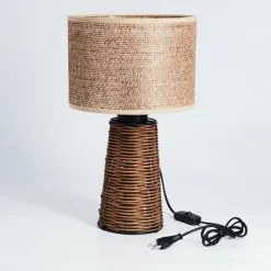 Lampes En Tissu-hofstein Lampe de table Balifoudray Écru, Noir, 1 lumière