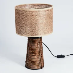 Lampes En Tissu-hofstein Lampe de table Balifoudray Écru, Noir, 1 lumière