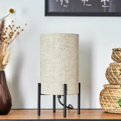 Lampes En Tissu-hofstein Lampe de table Baranque Noir, 1 lumière