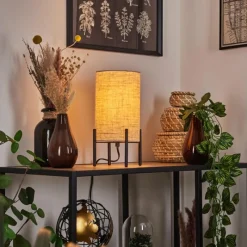 Lampes En Tissu-hofstein Lampe de table Baranque Noir, 1 lumière