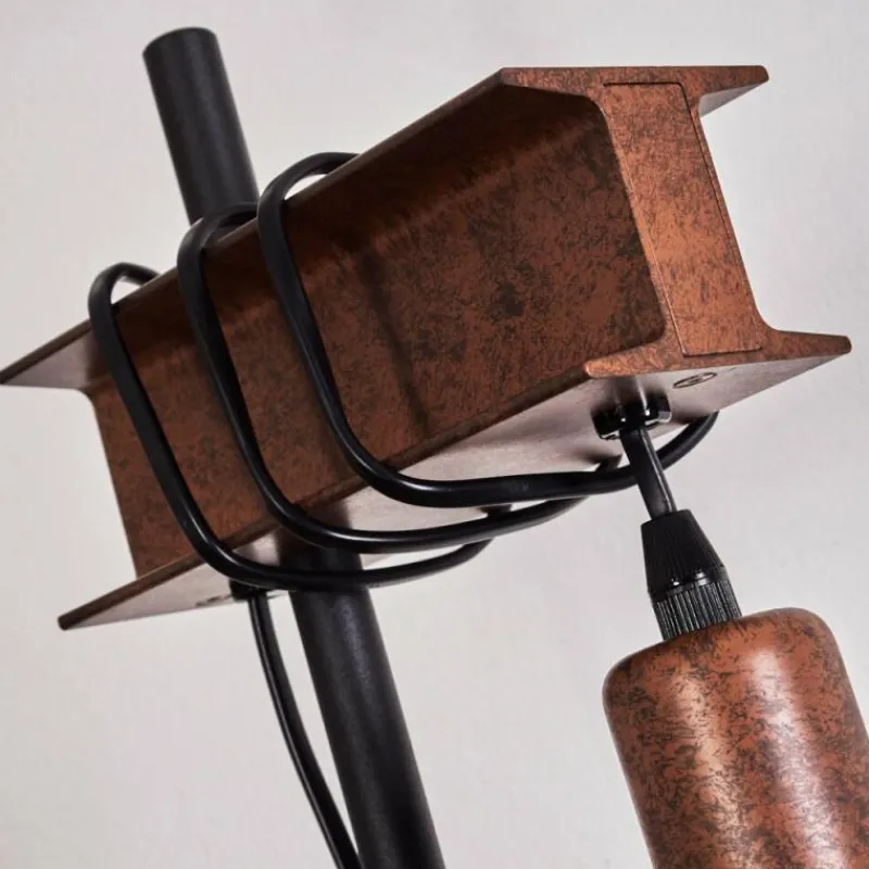 Lampes Industrielles-hofstein Lampe de table Barbengo Rouille, Noir, 1 lumière