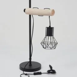 Luminaires Scandinaves-hofstein Lampe de table Bardhaman Écru, Noir, 1 lumière