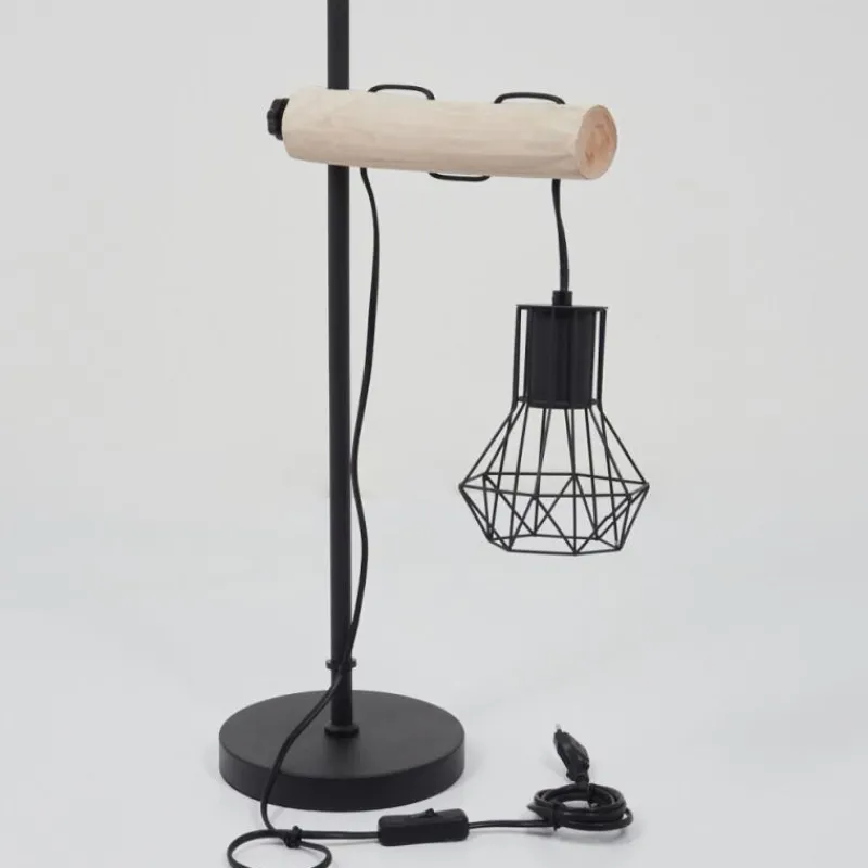 Luminaires Scandinaves-hofstein Lampe de table Bardhaman Écru, Noir, 1 lumière