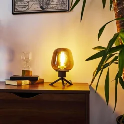 hofstein Lampe de table Barnegat Noir, 1 lumière