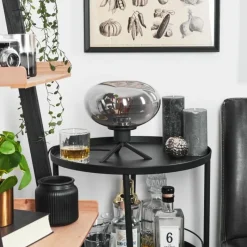 Suspension Verre Fumé-hofstein Lampe de table Barnegat Noir, 1 lumière