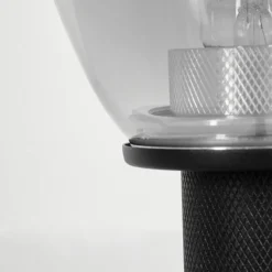 Suspension Verre Fumé-hofstein Lampe de table Barnegat Noir, 1 lumière