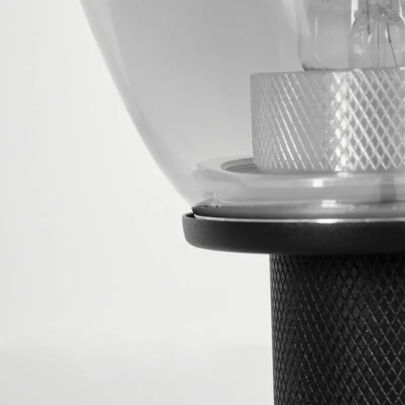 Suspension Verre Fumé-hofstein Lampe de table Barnegat Noir, 1 lumière