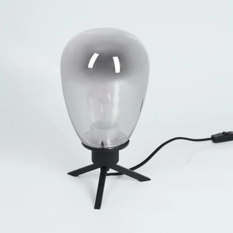 Suspension Verre Fumé-hofstein Lampe de table Barnegat Noir, 1 lumière